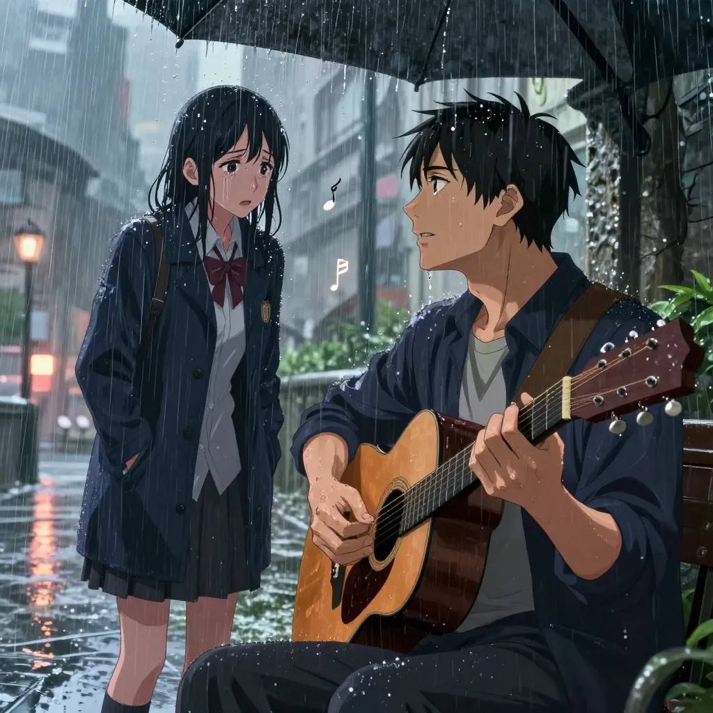 Ler em italiano B1: Um Encontro Inesperado na Chuva