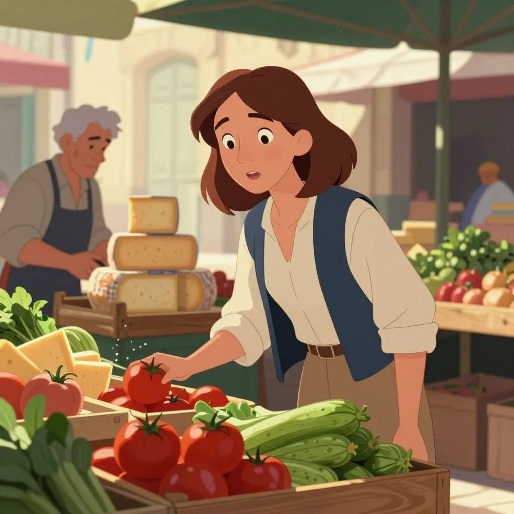 Read in French B2: First Time at the Local Market